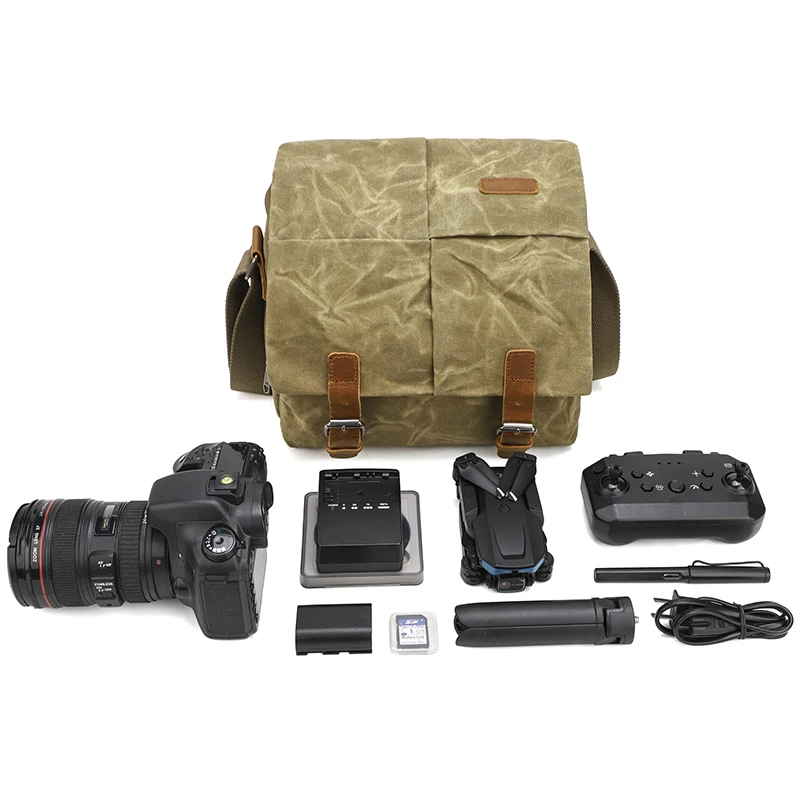 QISEMIAN Camera Bag - Single Shoulder Photography Bag - Portable Digital Camera Storage Bag - Outdoor Camera Protection Bag