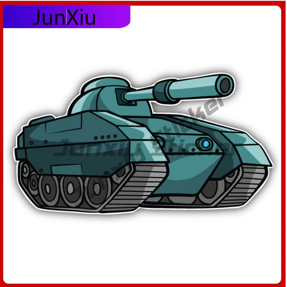 

Tank Cartoon Car Cute Must Have Waterproof Creative Truck Decal Accessory Vinyl Laptop Window Bumper Auto Exterior Gift Decor