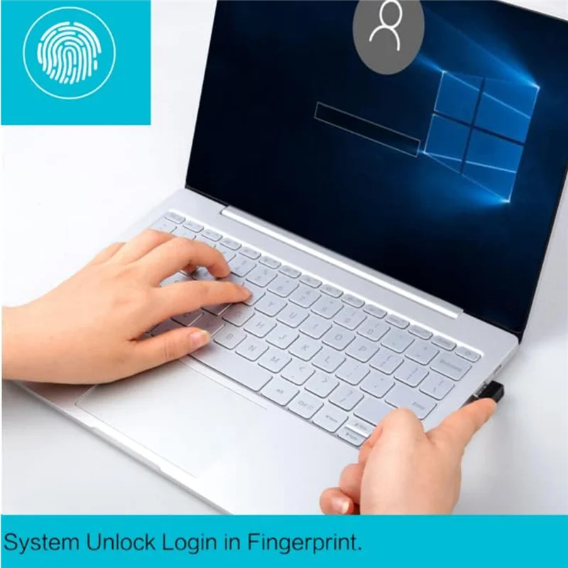 Y45A-Windows Fingerprint Reader For Win10/11, Type C/USB C, 360° Biometric Touch, Fast Safe Sign-In With Encrypt Documents, Dura