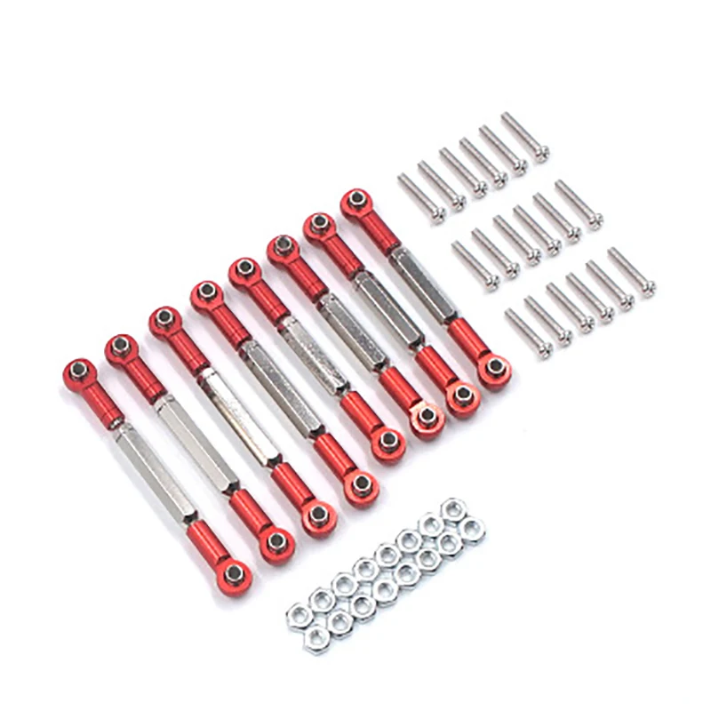 

For WPL B1 B-1 B14 B-14 B24 B-24 C14 1/16 RC Car Spare Parts Upgrade Metal Pull Rod Steering Pull Rod Servo Rod Pull Rod Base