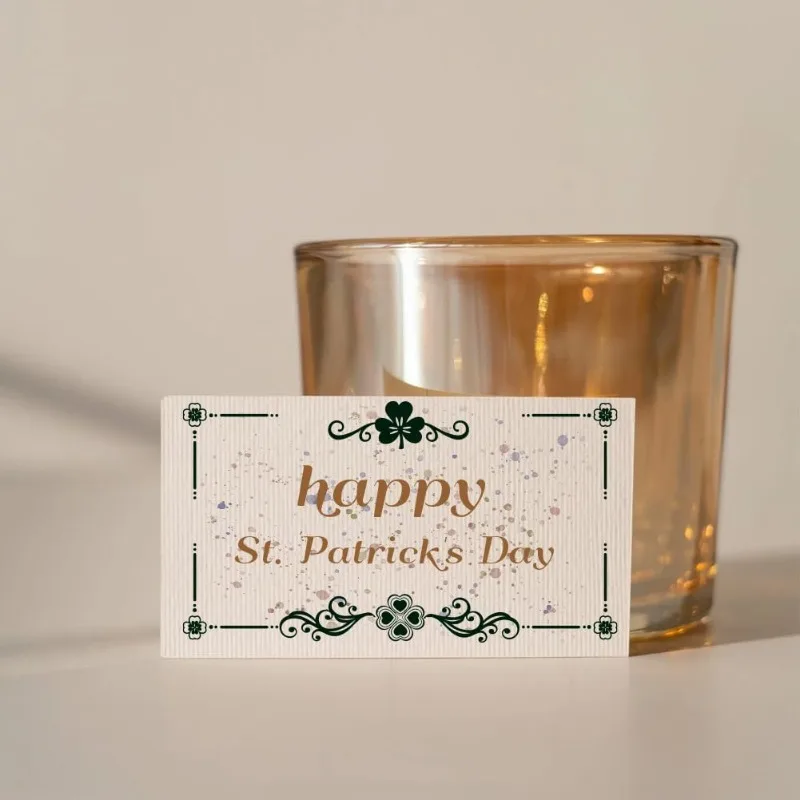 1 pc St. Patrick\'s Day Clear Stamps Silicone Stamps Clover Corner Background Transparent Stamps for St. Patrick\'s Day