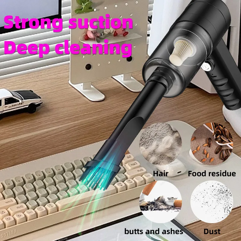 New Small Handheld Desktop Vacuum Cleaner Wireless Car Hoover Dual Use for Home and Car 120W High Power Powerful Vacuum Cleaner