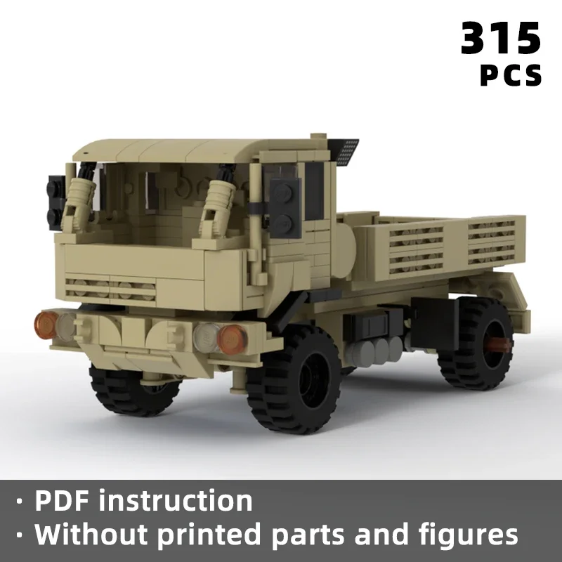 military-style M1078 tan edition military 4x4 off road truck bricks modern transport vehicle blocks war army moc klocki unique