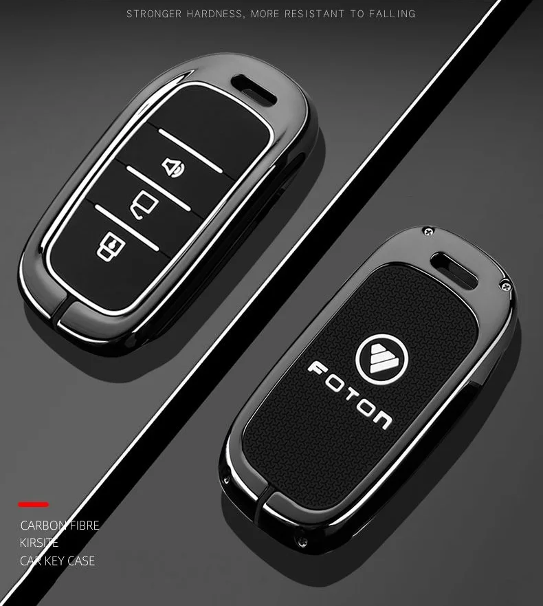 Zinklegierung Autoschlüsseletui für FOTON TUNLAND V7 V9 Auto-Styling Fernbedienung Abdeckung Shell Schlüsselanhänger Gehäuse Ringhalter Fob Zubehör – Detail 3