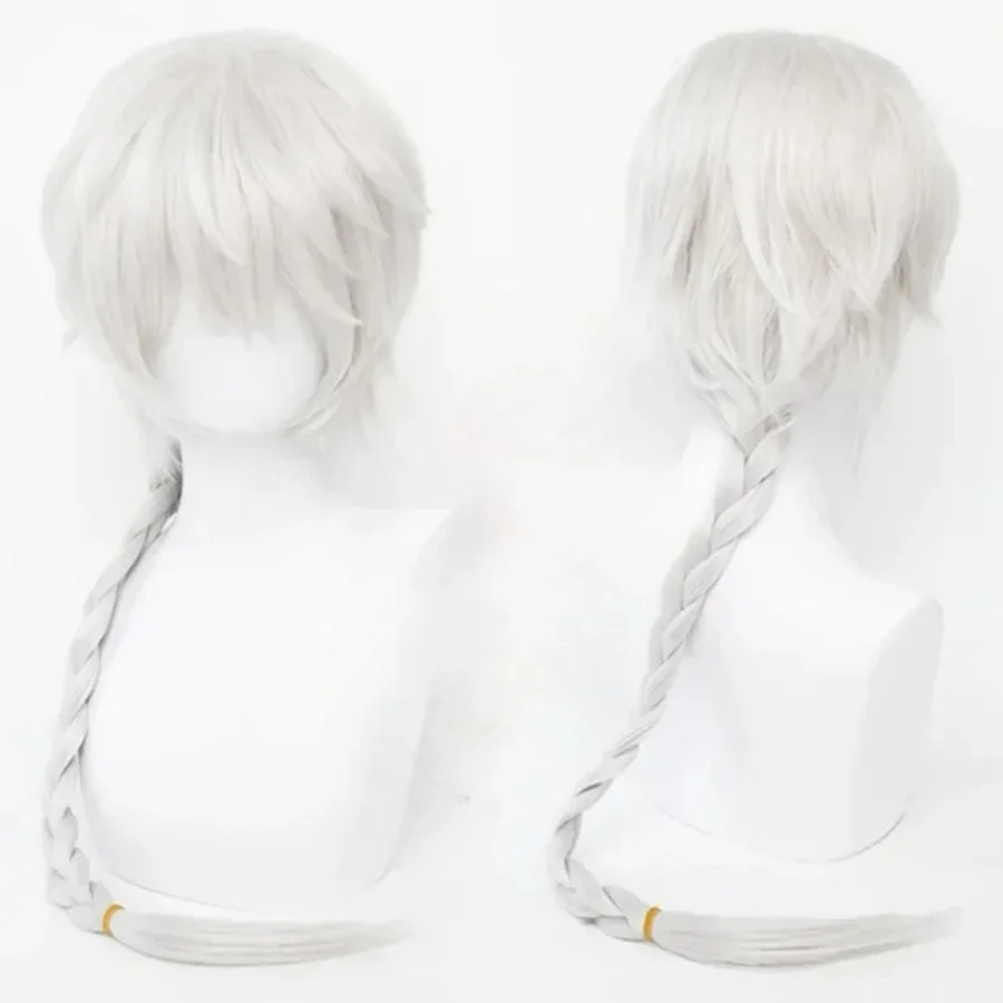 

Anime Bungo Stray Dogs Cosplay Wigs Long White Braid Synthetic Wigs Halloween Party Costume Carnival Prop Christmas Dress Up Wig