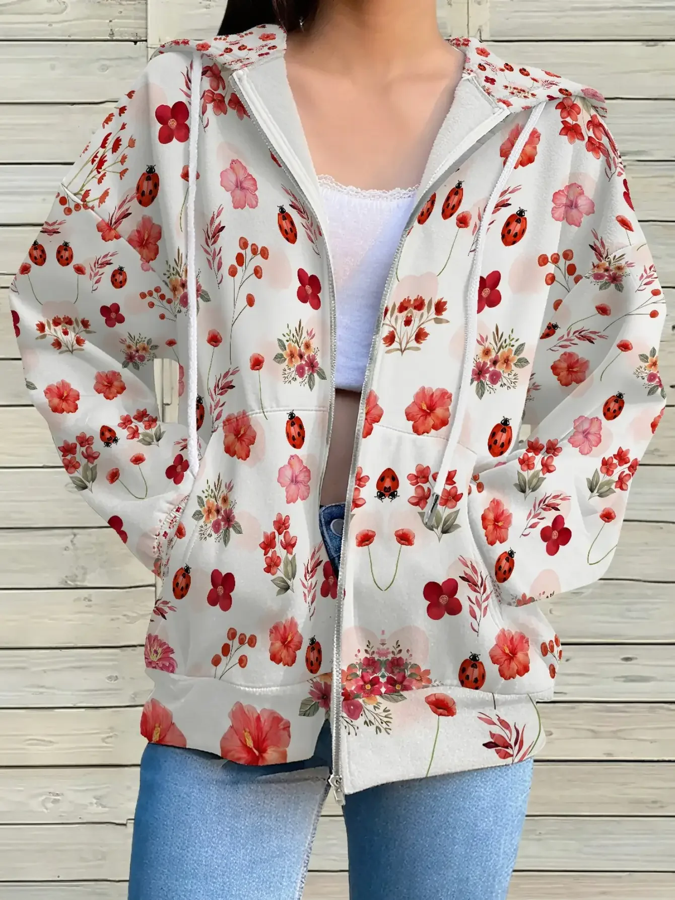 

2026 New Women's 3D Printed Zipper Hoodie - Retro Fashion Full Zipper Hoodie with Pocket, tracksuit oasis hoodie