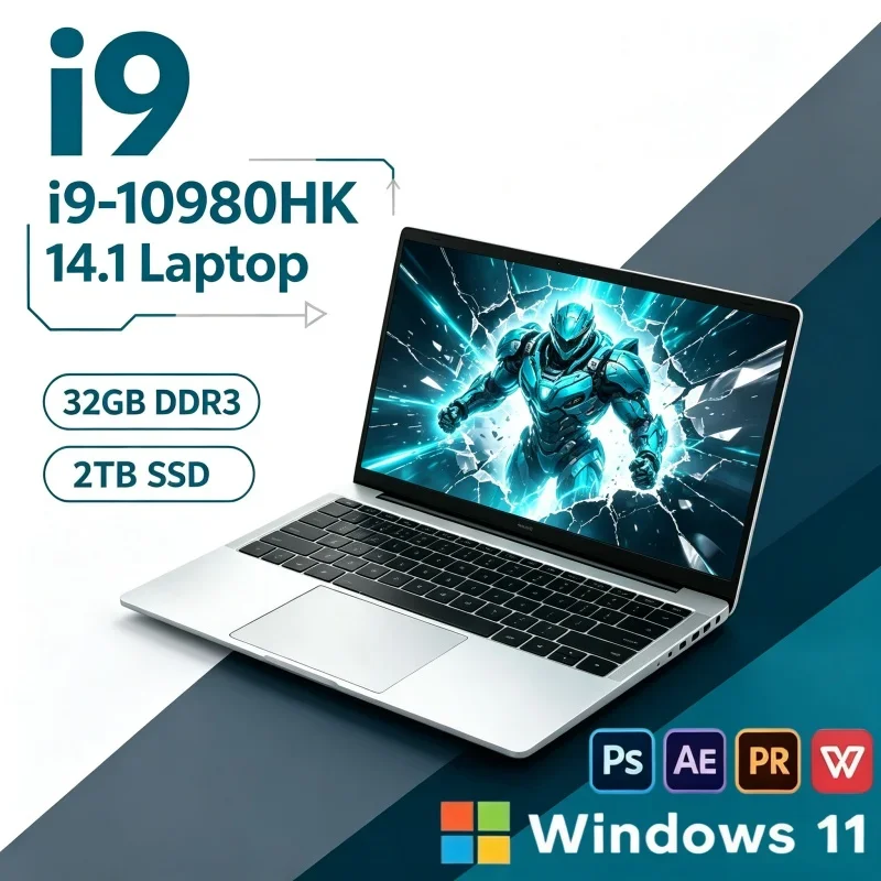 2026 Value New 14.1" High Performance Notebook Intel I9-10980HK 16/32GB 2TB SSD Win11 Business & Gaming Laptop