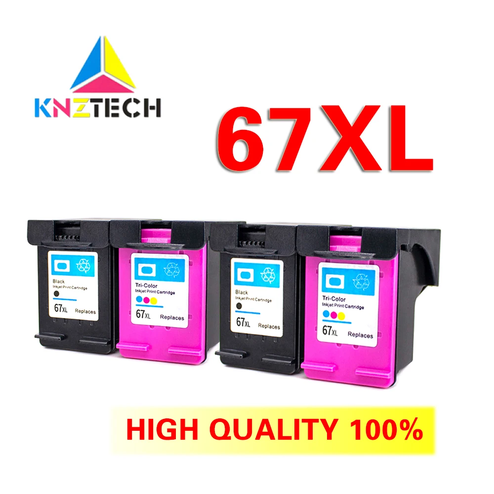 67XL Ink Cartridge compatible for HP 67 for hp67 ENVY Pro 6400 series Deskjet 1200 Printer