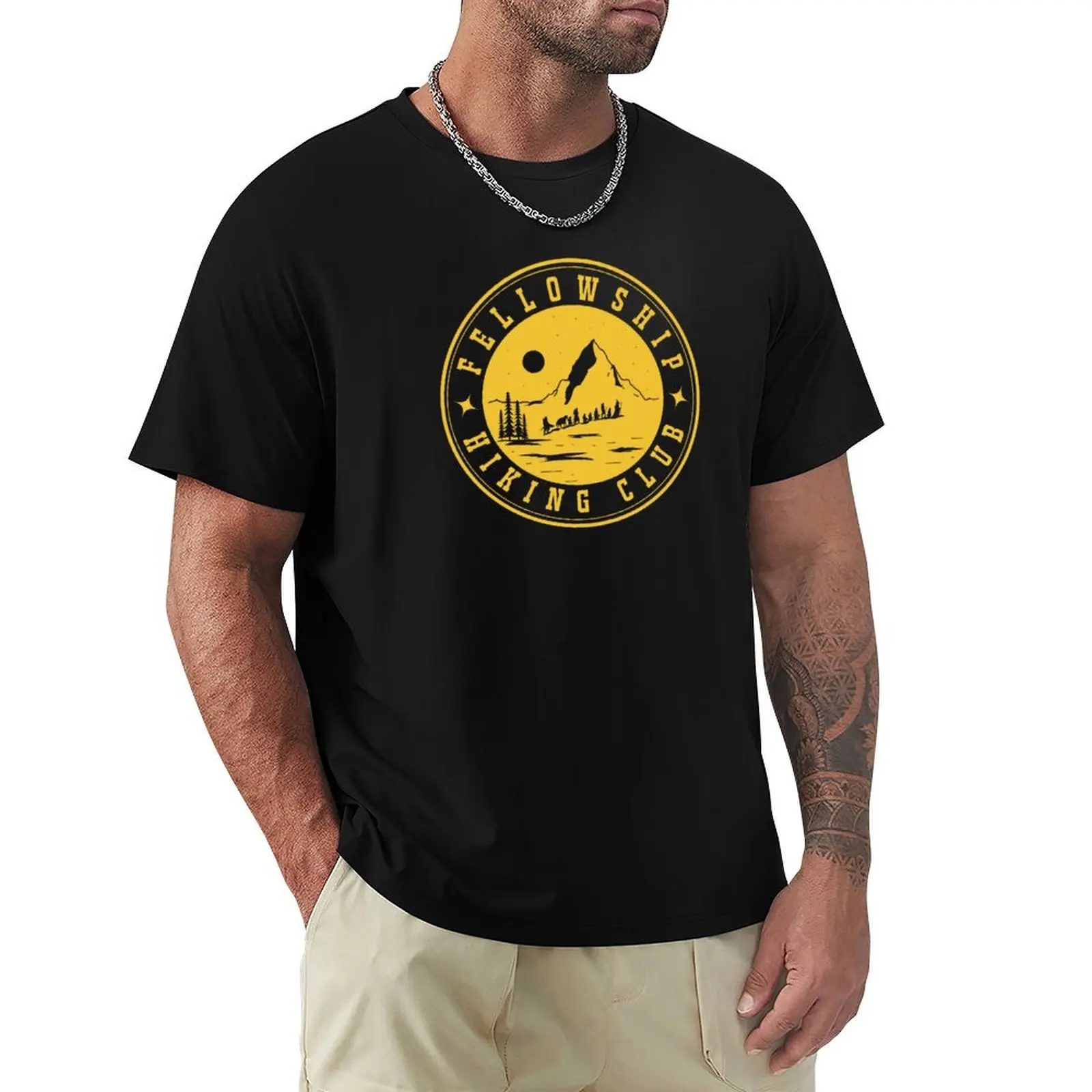 Fellowship hiking club T-Shirt Casual Pattern Print Tee Shirt