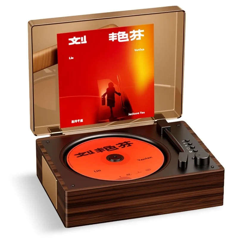 Retro Portable Bluetooth CD Player, CD Disc Music Playback Stereo Speaker, Practical Gift‑Ready Audio Equipment
