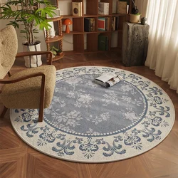 French style carpets for living room Light luxury bedroom decor round carpet Washable lounge floor