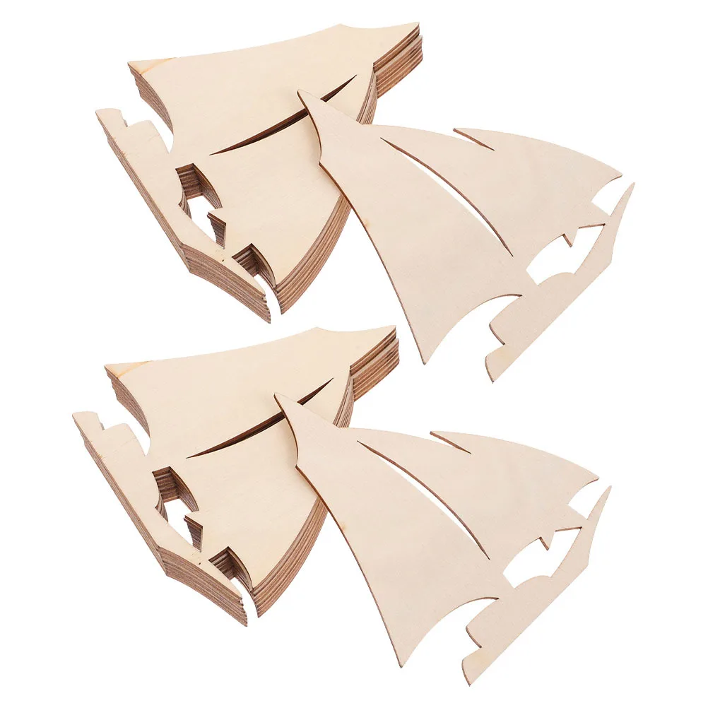 

20Pcs Sailboat Wooden Blanks Unfinished Nautical Wood Cutouts DIY Summer Ocean Party Decorations Wooden Ship Pendants Crafts