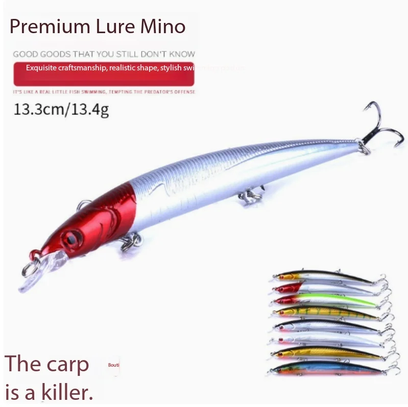 

Suspending Minnow Lure 13cm 13g Super Long Cast Hard Bait Sea Bass Mackerel Saltwater Offshore Ocean Fishing Tackle