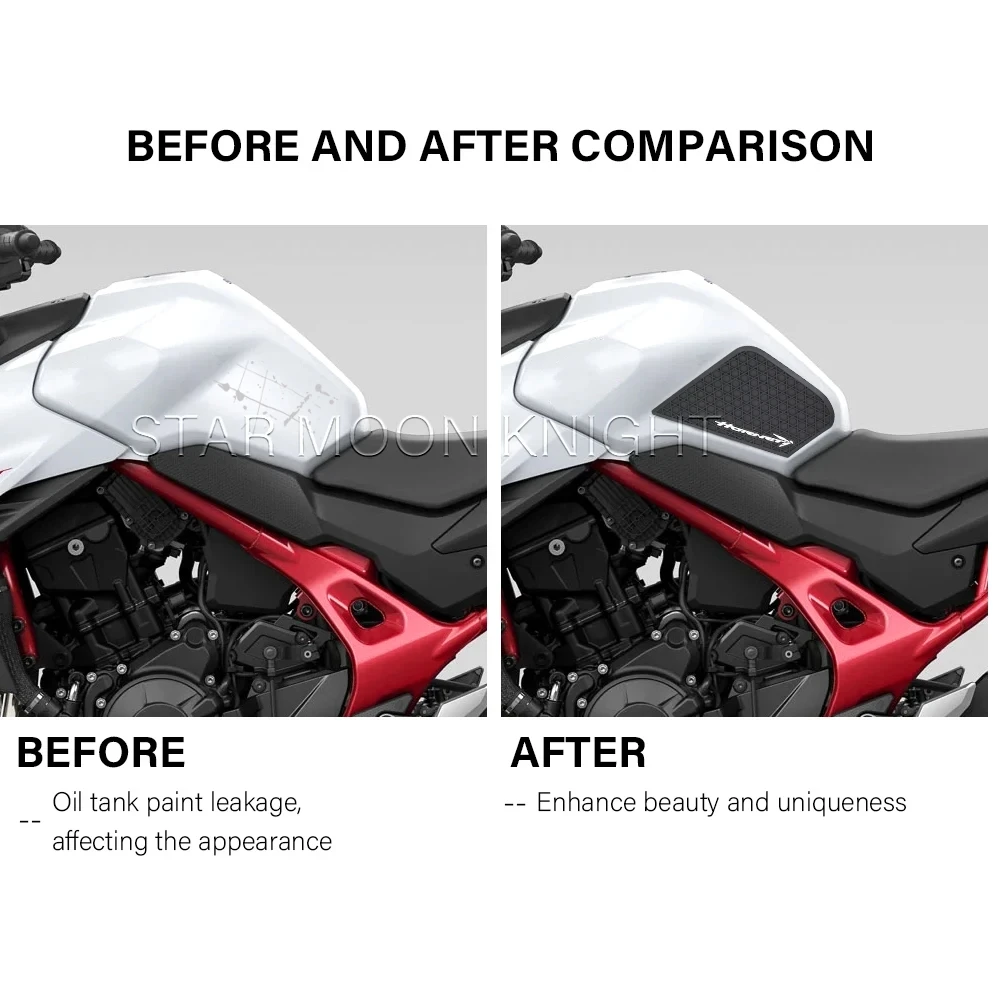 Untuk Honda CB750 Hornet 2023- CB 750 bantalan tangki bahan bakar samping sepeda motor stiker pelindung pegangan lutut Gas