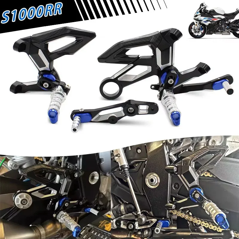 

Motorcycle Adjustable Folding Foot Pegs Rest Rearset Rear Set Footpeg Footrest Fit For S1000RR S1000R 2019-2024 2023 2022