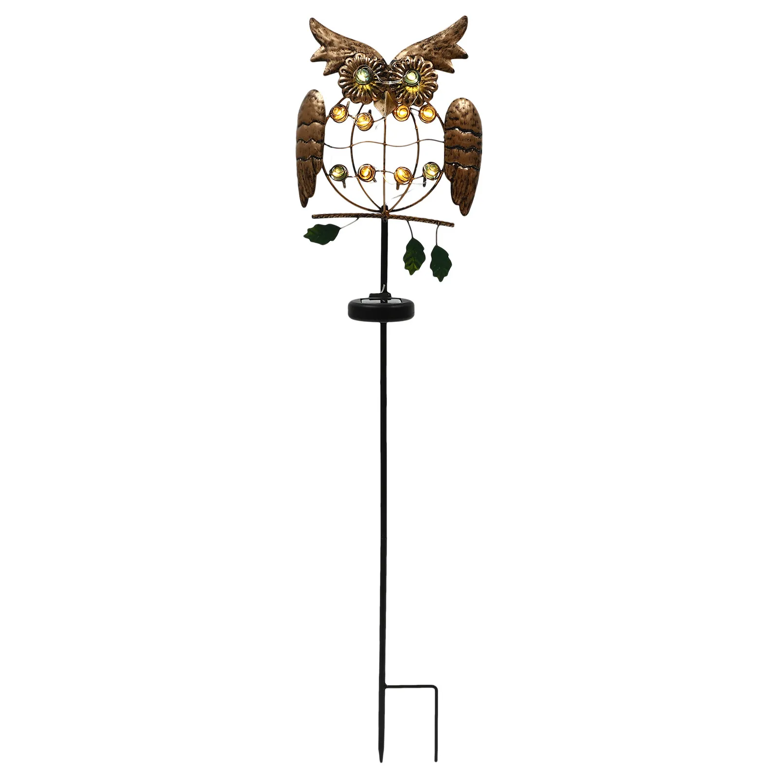 Owl Garden Stakes Solar Light Lamp Outdoor Lights Yard Decoration Led Lawn Retro