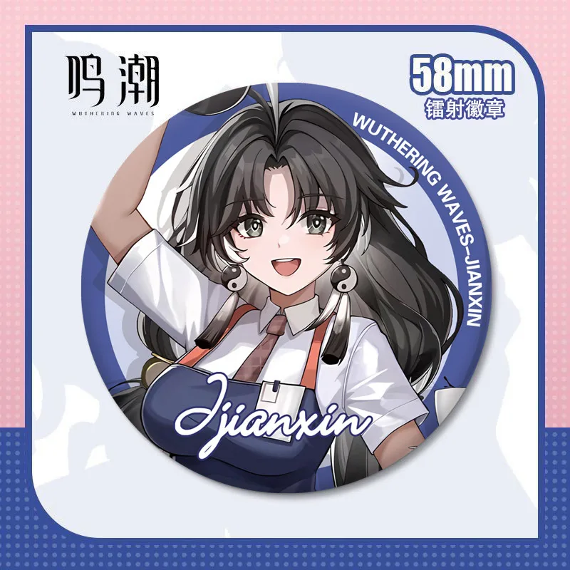58MM Game Wuthering Waves Changli Jinhsi Encore Jianxin Badge Gifts