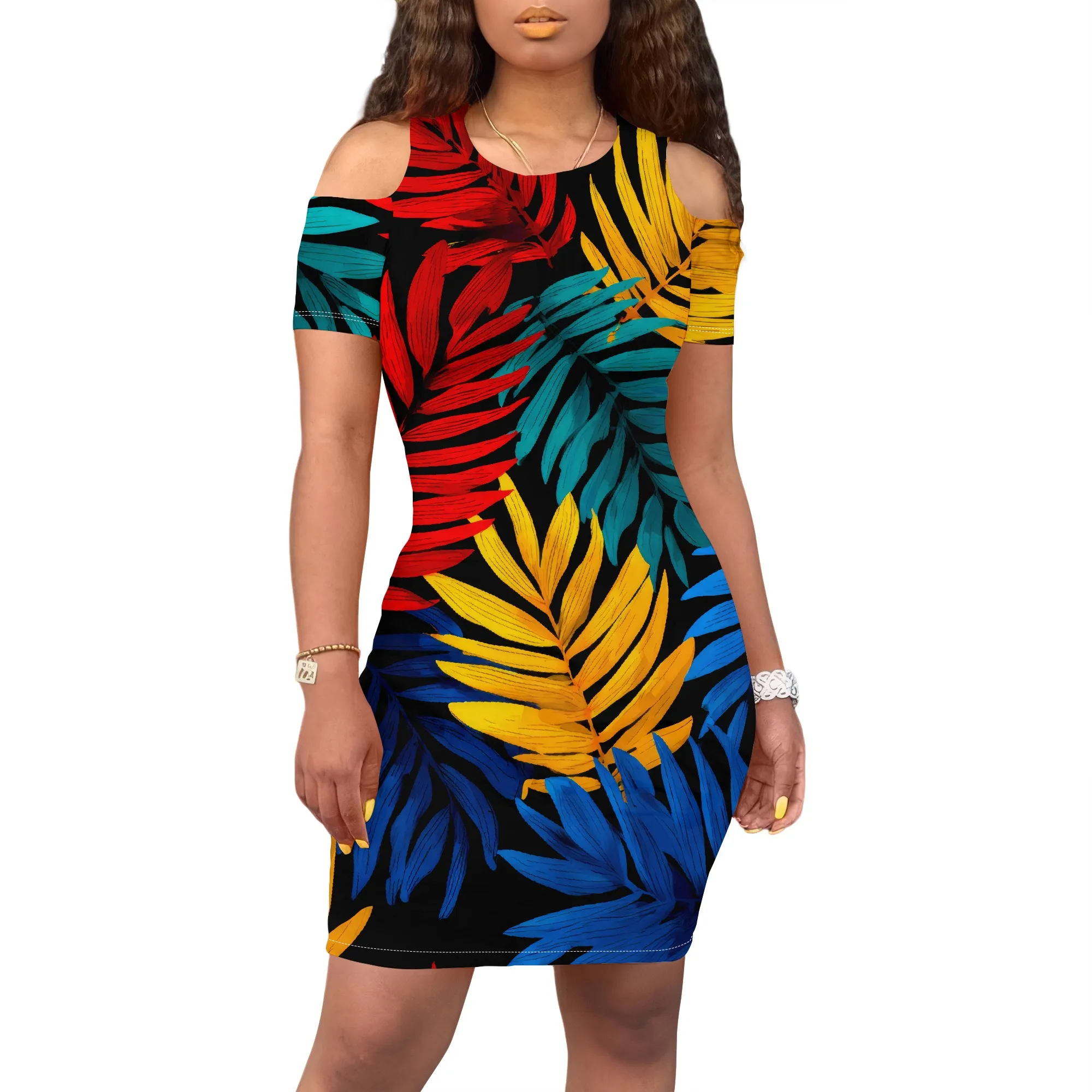 Oversized T-shirtjurk met korte mouwen en ronde hals voor dames