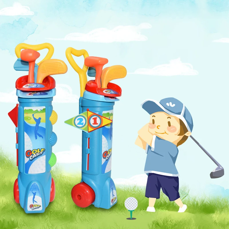 Ensemble de pratique de golf familiale pour enfants, kit de sport intérieur/extérieur avec balles, clubs, t-shirts et drapeaux pour un liaison Parent-enfant et un plaisir physique