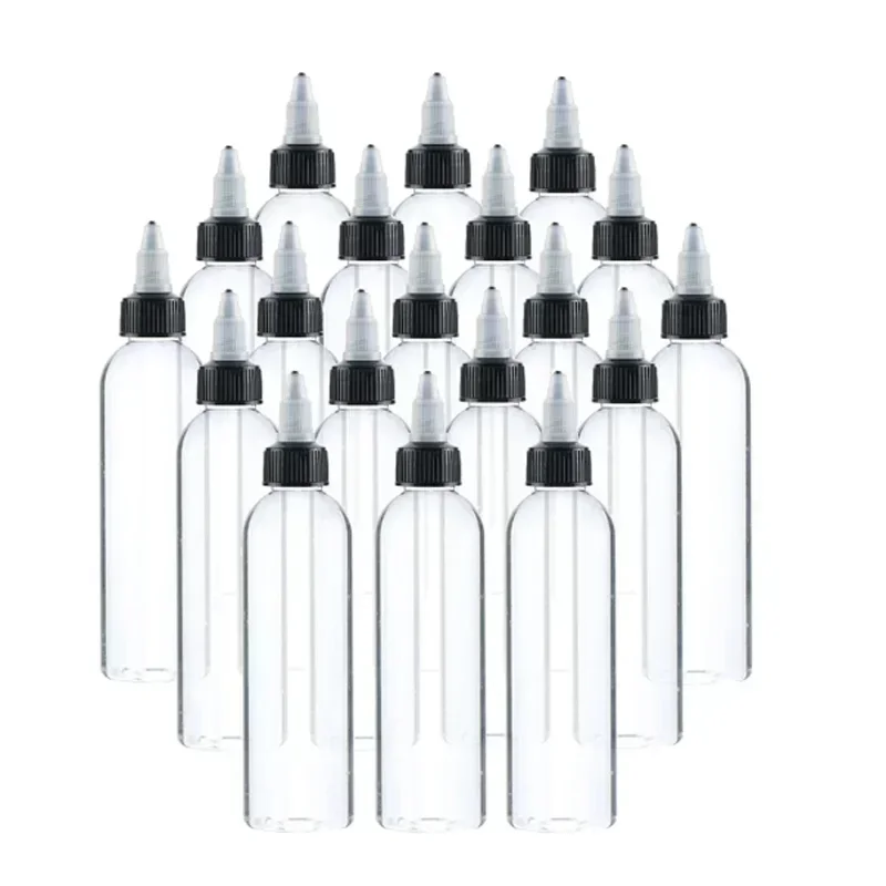 

30Pcs 30ml-250ml Factory Transparent Pet Oil Bottle Bee Venom Cream Liquid Plastic with Graduated Dispensing Nozzle