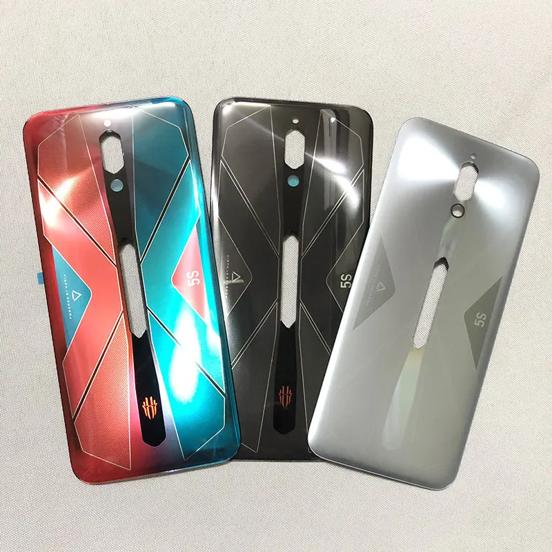 Back Cover Housing For ZTE Nubia Red Magic 5G 5S 5 NX659J Rear Door Battery Glass Lid Shell Case + Camera Lens Frame Replacement