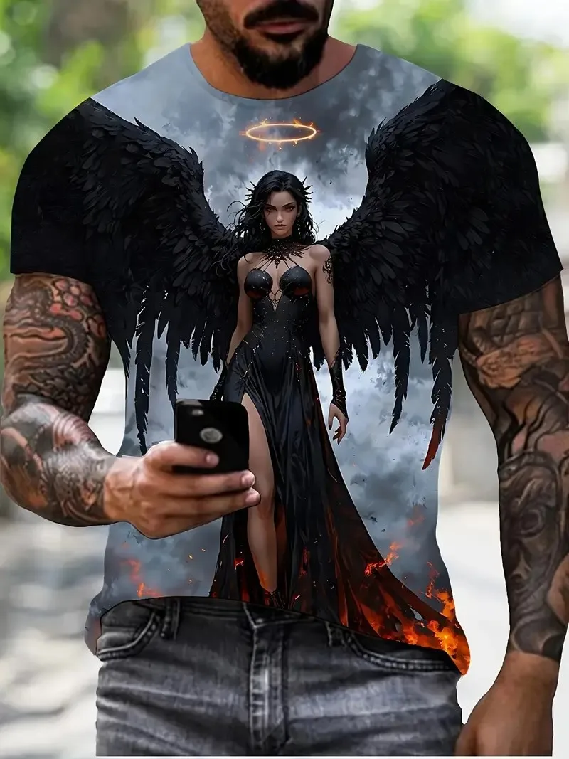 

Unisex 3D Anime Graphic T-Shirt Vibrant Electric Energy Design Men's Fashion Crew Neck Short Sleeve Harajuku Street Style Tops