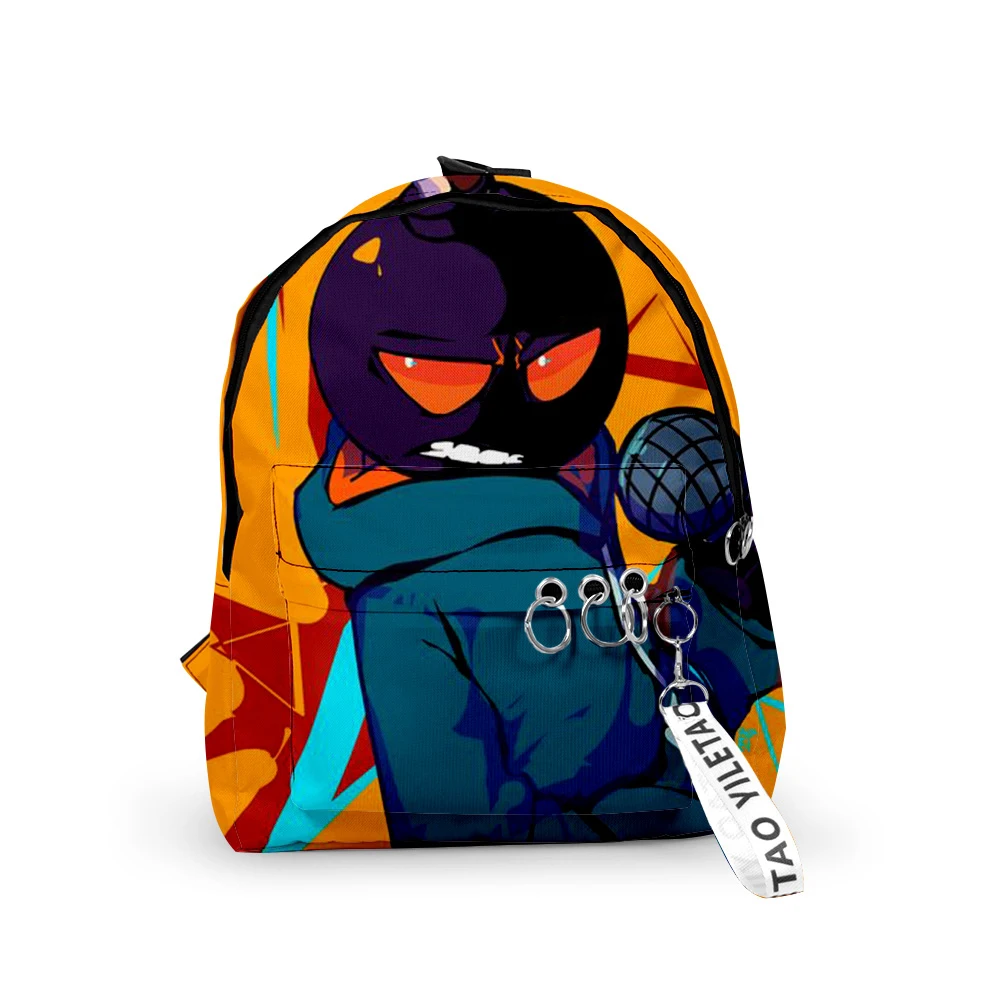 Classic Friday Night Funkin Backpacks Boys/Girls pupil School Bags 3D Print Keychains Oxford Waterproof Funny Small Backpacks