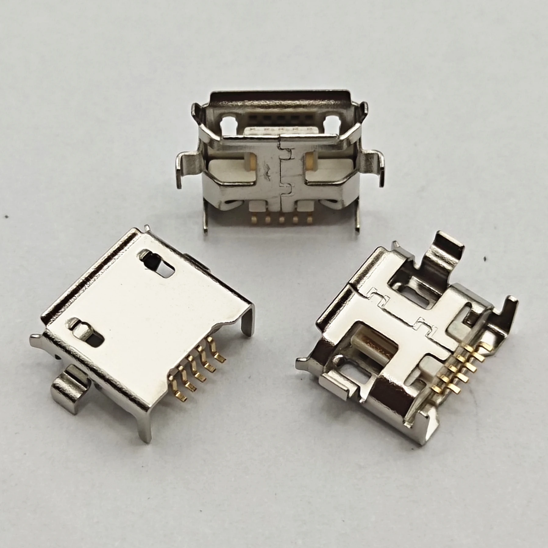 10-100pcs Micro USB 5pin Connector DIP4 leg Charging Port Socket Repair Parts For Nokia ipad Four legged plug-in board Universal