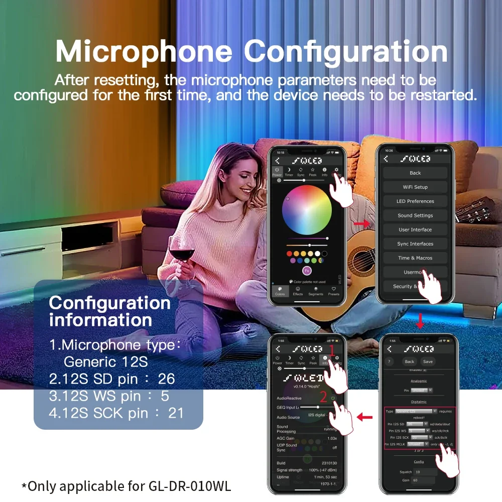 GL-DR-009/010WL Din السكك الحديدية WLED تحكم RGB IC مع هيئة التصنيع العسكري لتقوم بها بنفسك الوضع الديناميكي ل WS2811/S2812 SK6812 WS2813 WS2815 LED قطاع ضوء #4