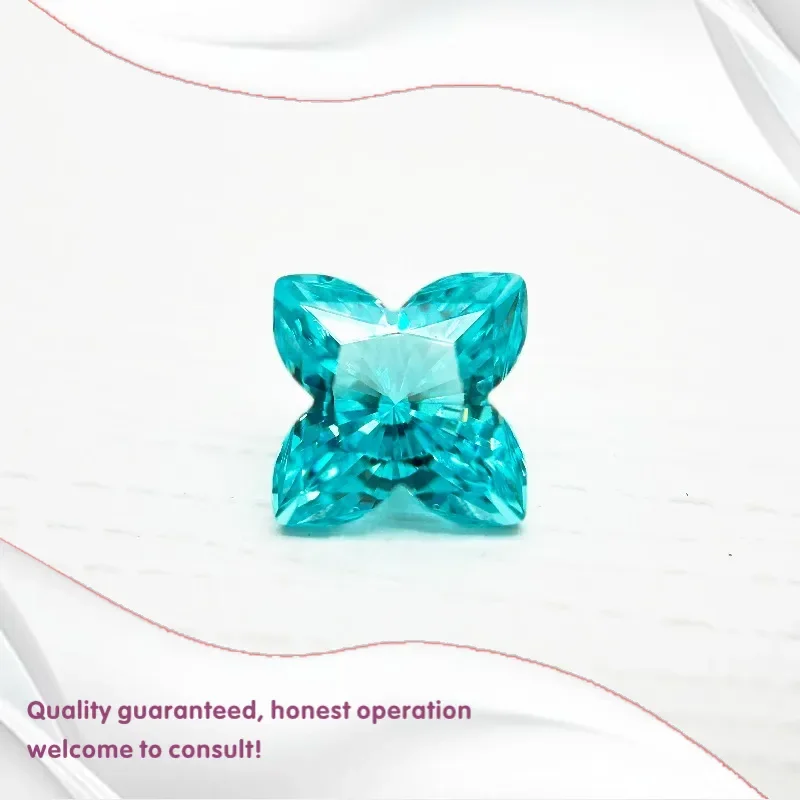 J-Lab выращенный параиба Quincunx форма драгоценный камень для DIY усовершенствованное изготовление ювелирных изделий инкрустация кольцо ожерелье на выбор сертификат
