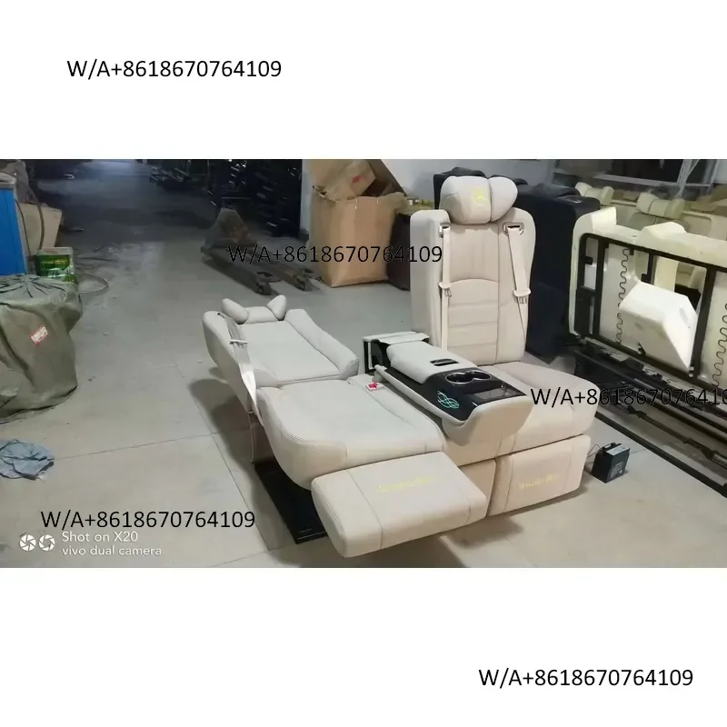 Suitable forc ustom VIP Rear Triple Coach 3-Seater Van Bench with Touch Screen Reclining Bed Modified Car Seats - view 6