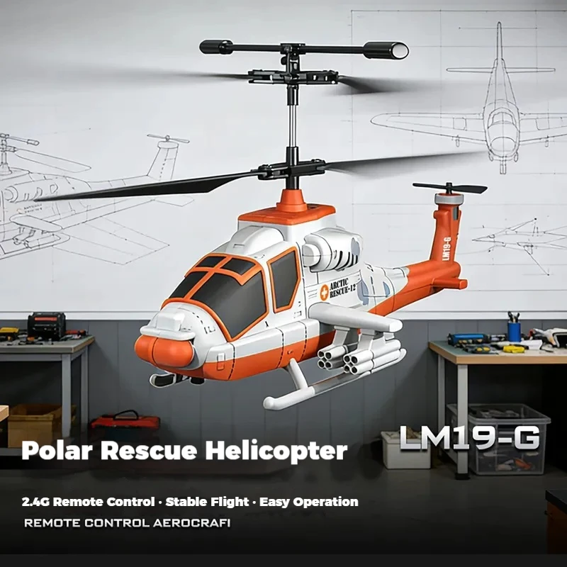 

Радиоуправляемый вертолет Air Mechanical Pioneer LM19-G Arctic Rescue с удержанием высоты, три скорости, 3/5 каналов, имитационная модель самолета для помещений