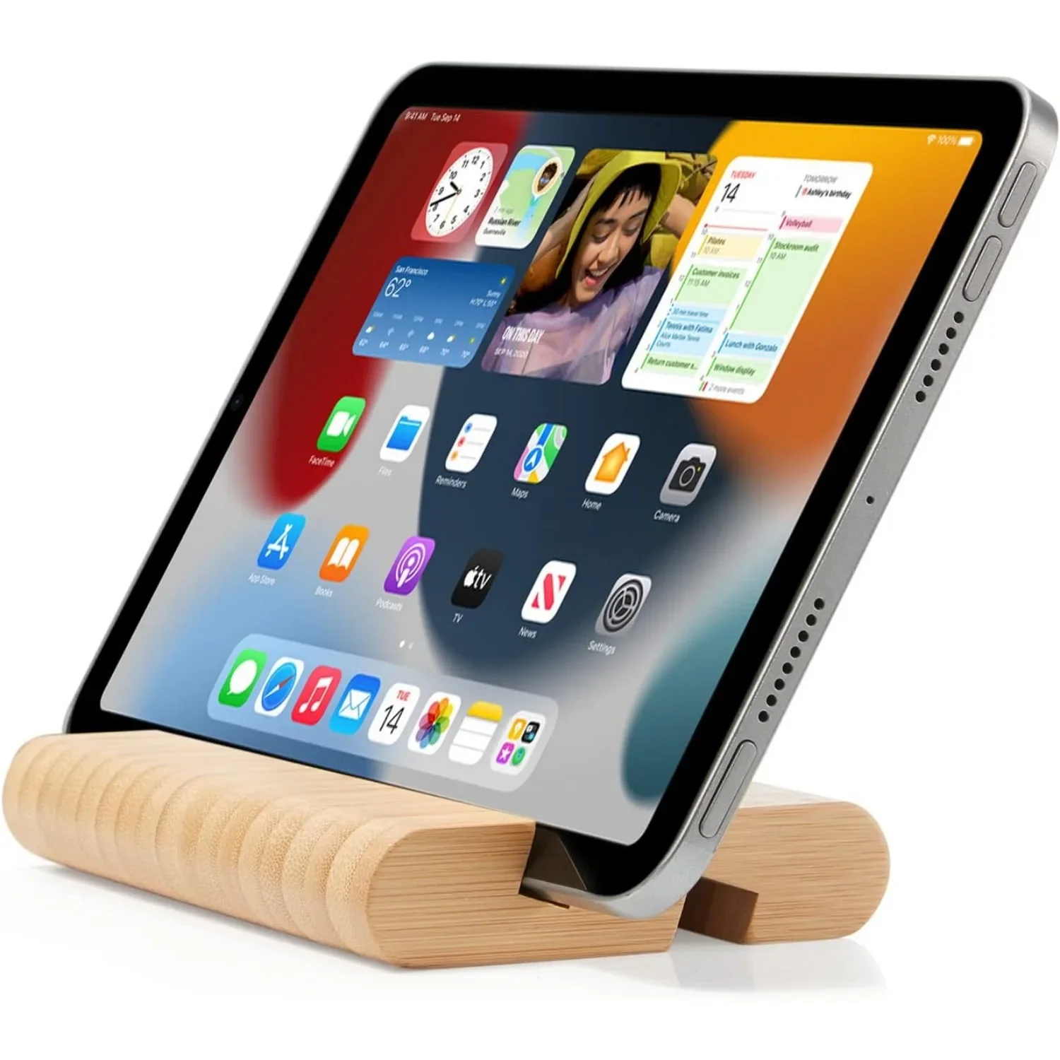 Bambus-Handyständer, Desktop-Tablet-Ständer aus Holz, verwendet für iPhone, iPad, Tablet-Computer und alle Mobiltelefone