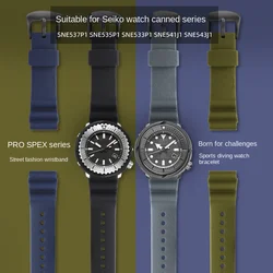 22mm Silicone strap For Seiko PROSPEX series SNE533P1 SNE537 SNE541 SNE535 men's Watchband canned diving Long style watch chain