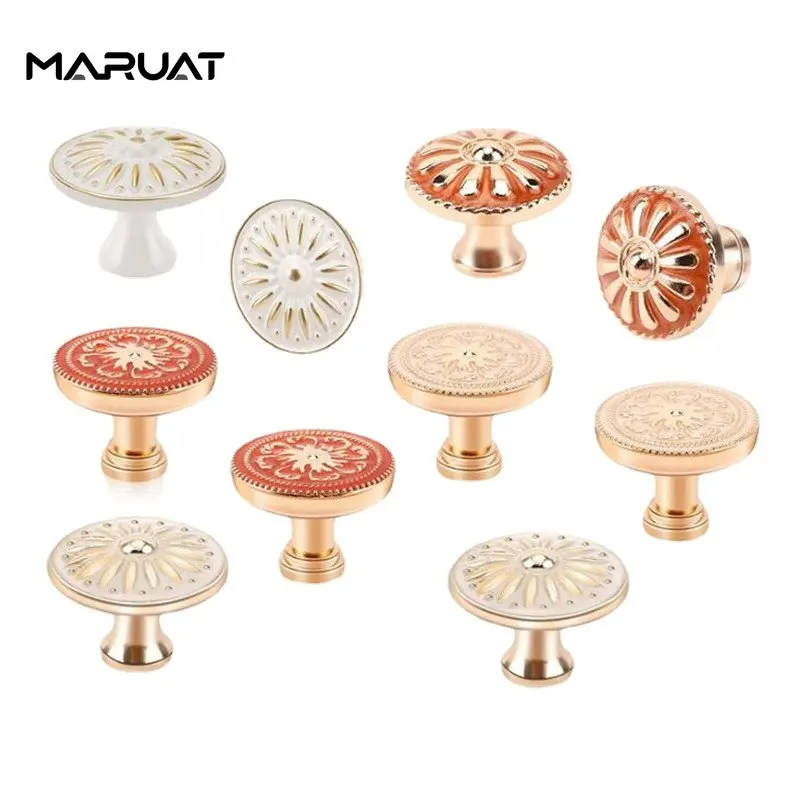 Vintage Handles for Cabines and Drawer Zinc Alloy Furniture Handles Cabinet Door Handles European Single Kitchen Furniture Pulls