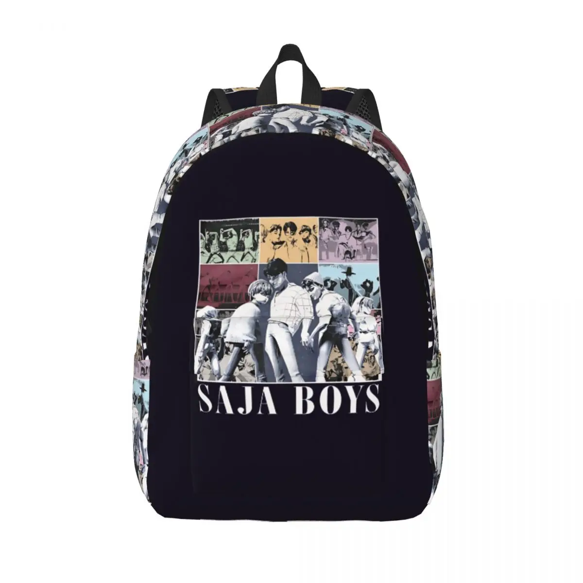 

Saja Boys Band Kpop Demon Hunters Vintage Teenage Backpack Outdoor Student Travel Daypack for Men Women Laptop Canvas Bags