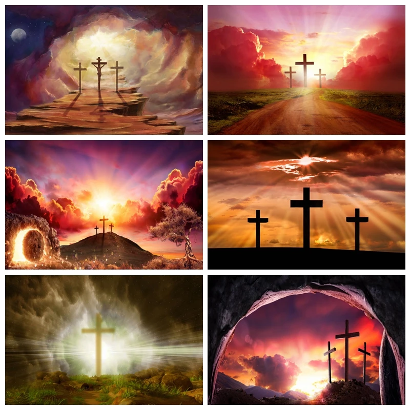 Christian Birth of Jesus Backdrop Photography Christmas Holy Cross Easter Party Decor Background Photozone Photo Studio Props