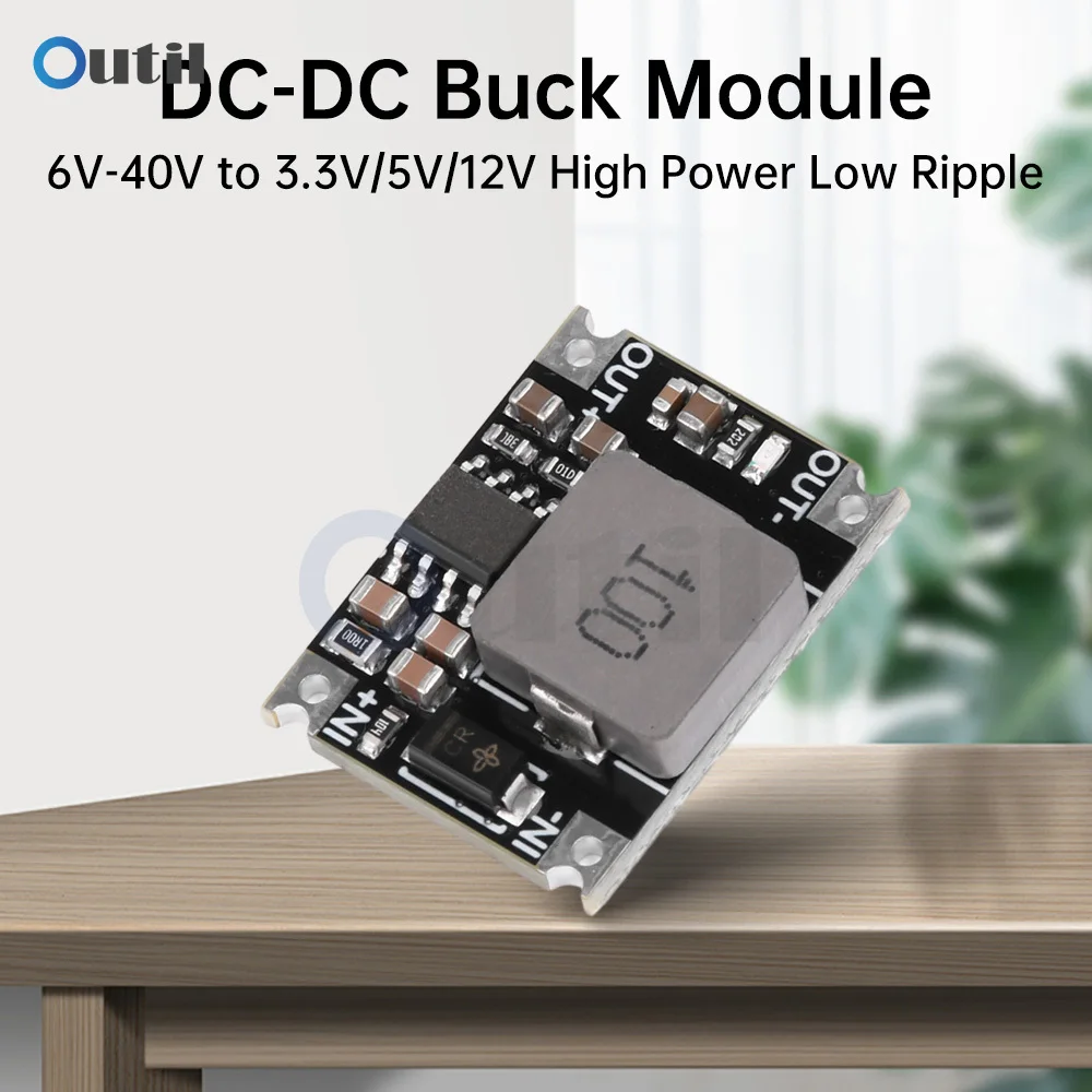 DC-DC Buck Module 6V-40V to 3.3V/5V/12V High Power Low Ripple DC Buck Power Supply Module Regulator Module 5A