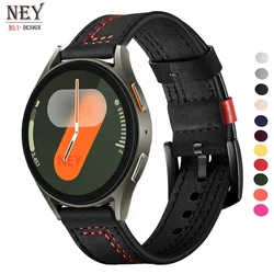 20mm 22mm Leather band for Samsung Galaxy watch 7 6-4 classic/5/pro/Active 2 strap bracelet Huawei Watch GT 4/2e/3 watch straps