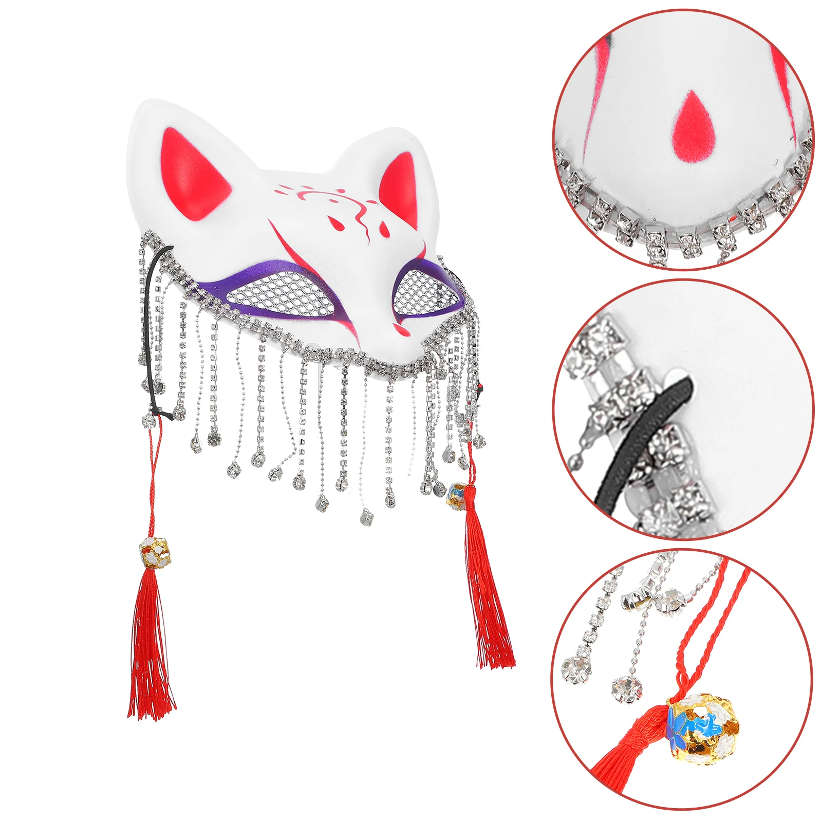

Little Fox Mask Guy Furry Cosplay Animal Masquerade Decorative Foxes for Make up