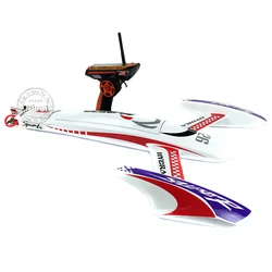 H660 100KM/H Yellow White Kevlar Electric Racing Speedboat RTR RC Boat W/ Motor Servo ESC Battery THZH0043-SMT7