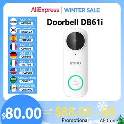 IMOU Video Doorbell DB61i 2K 5MP Smart Home Wired Video Security Protection Night Vision IP65 Weatherproof Door Bell Camera