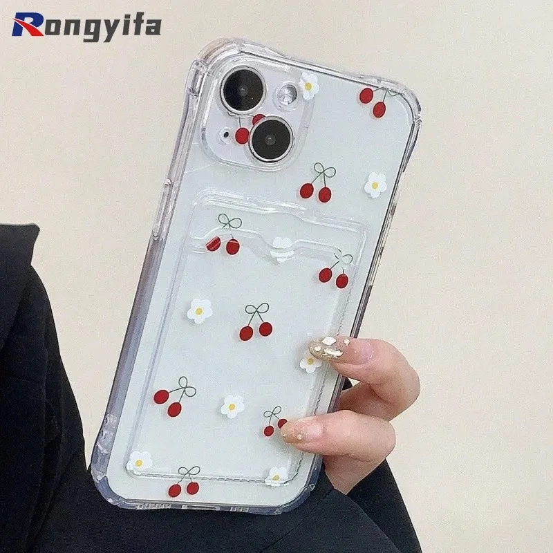

Flowers Phone Case For Realme Narzo N63 N55 N53 50A 50i Prime 50 Pro 30A 20 Note 50 C25S C25Y Cherry Clear Card Holder Cover