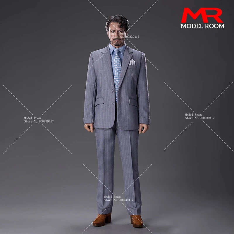 

TOPO TP010 1/6 Scale Tony Blue Suit Clothes Set Model Fit 12-inch Male Soldier Action Figure Body Dolls