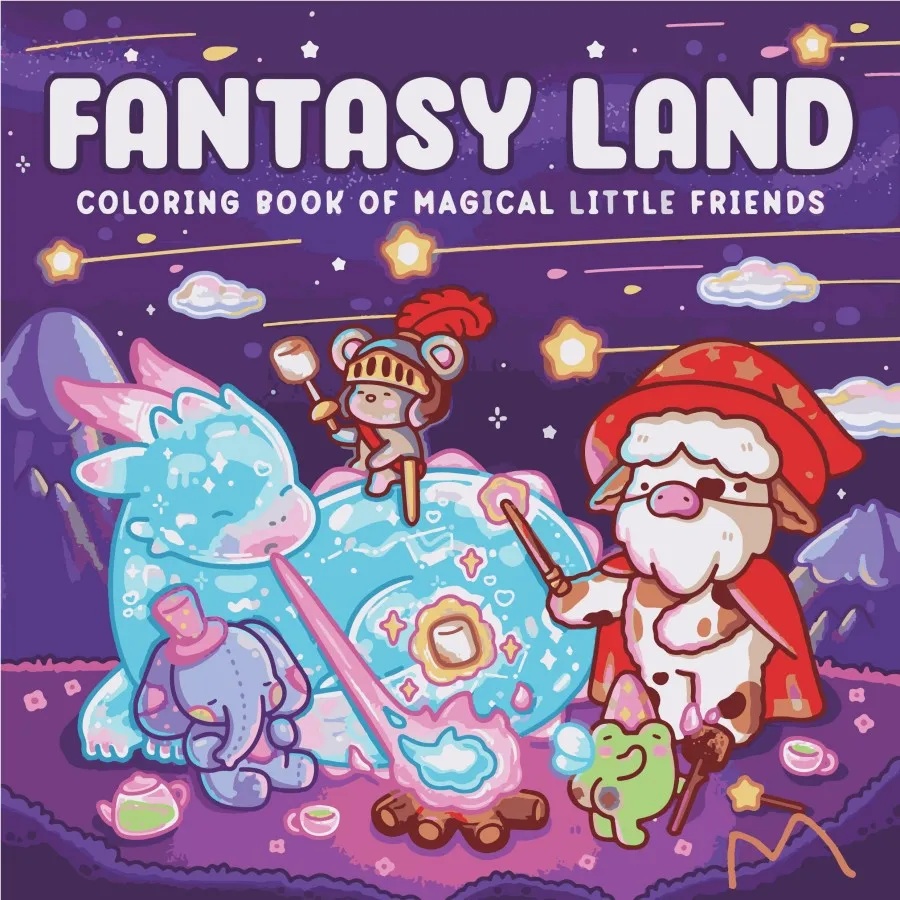 Libros para colorear Fantasy Land, escenas mágicas, fácil colorear, para padres en casa, bricolaje para niños, relajarse, desplegar, aumentar la creatividad