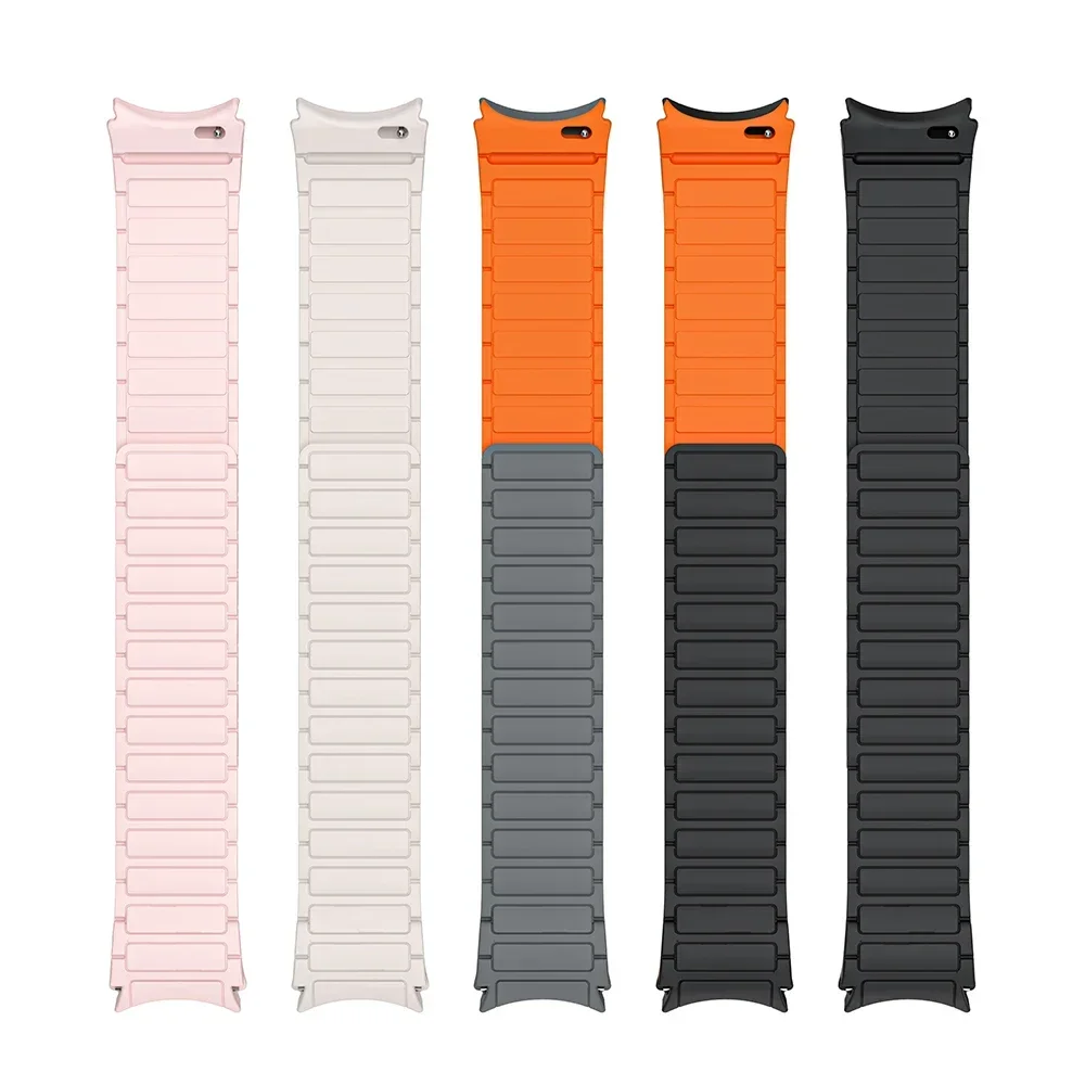 Silicone Magnetic Band for Samsung Galaxy Watch 6 Classic 43 47mm 42 46mm 5pro 45mm Loop No Gaps Strap for galaxy 4 5 6 40 44mm