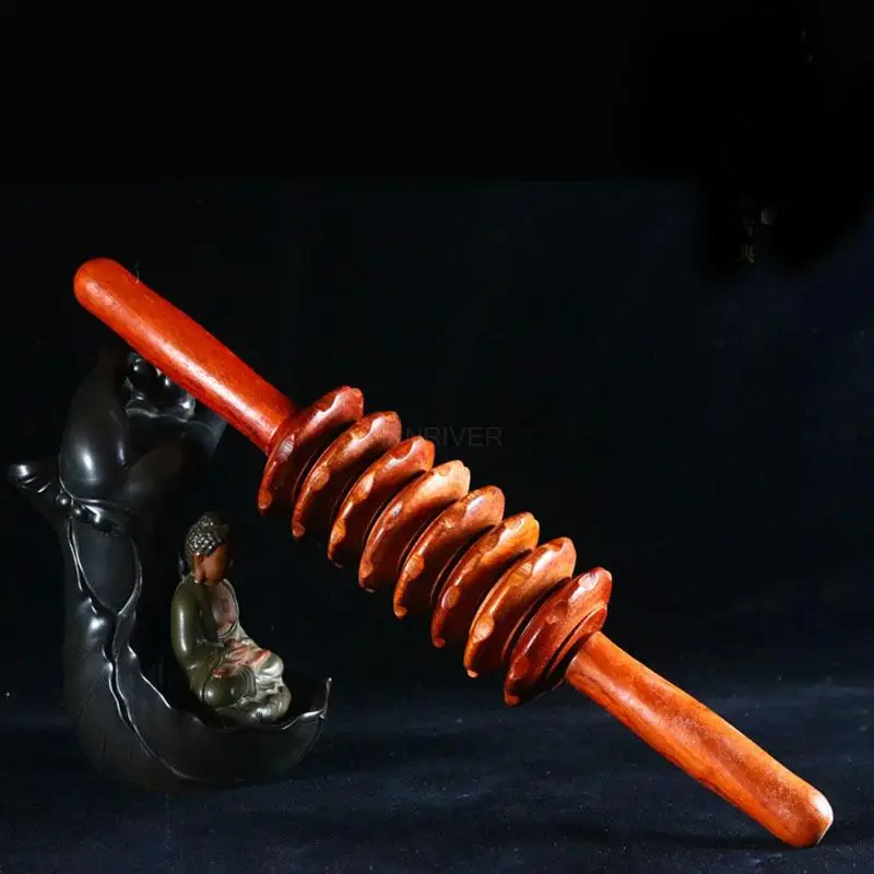 

Wooden 8-wheel manual back-pushing roller, leg-pushing massage wheel, massager, full body manual massager