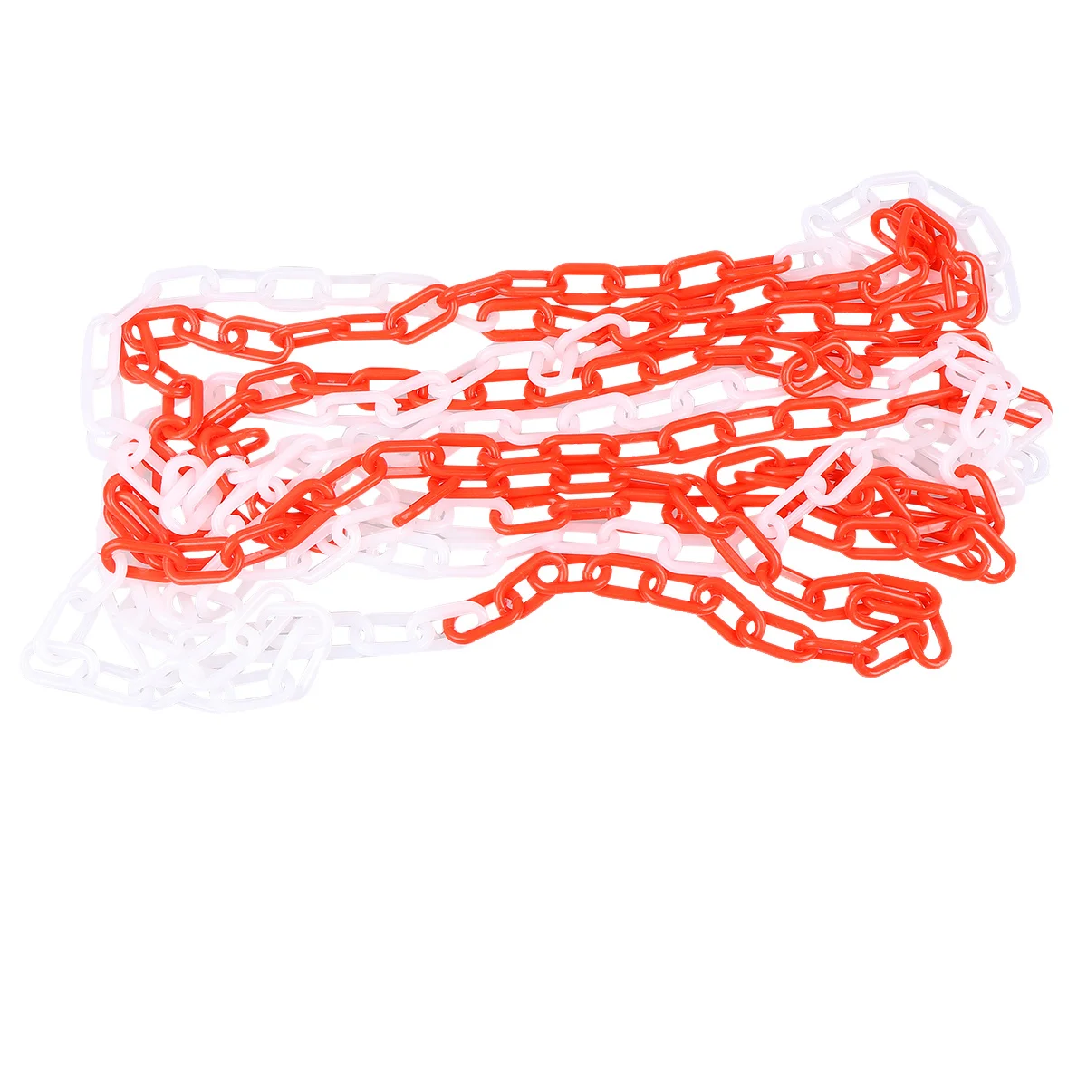 

6M Plastic Safety Chain Roll Red White Weatherproof Industrial Site Barrier Chain for Hazard Blocking Clothing Hanging