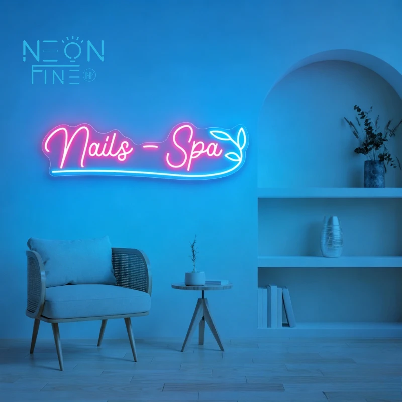 

Nail Spa Neon Sign Nail Spa LED Neon Light Sign Dimmable for Business Nail Shop Beauty LED Nail Studio Beauty Room Wall Decor