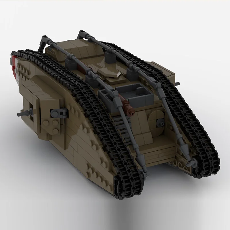 โมเดลรถถังทหารยุคสงครามโลกครั้งที่ 1 รุ่น Mark IV ชุดตัวต่อ MOC อุปกรณ์สงคราม เทคโนโลยีแบบโมดูลาร์ ของขวัญวันหยุด ประกอบเอง ของเล่นเด็ก